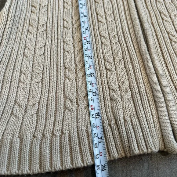 Tradition Country Collection Tan Cable Knit Full Zip Sweater Women’s SP - Picture 4 of 8